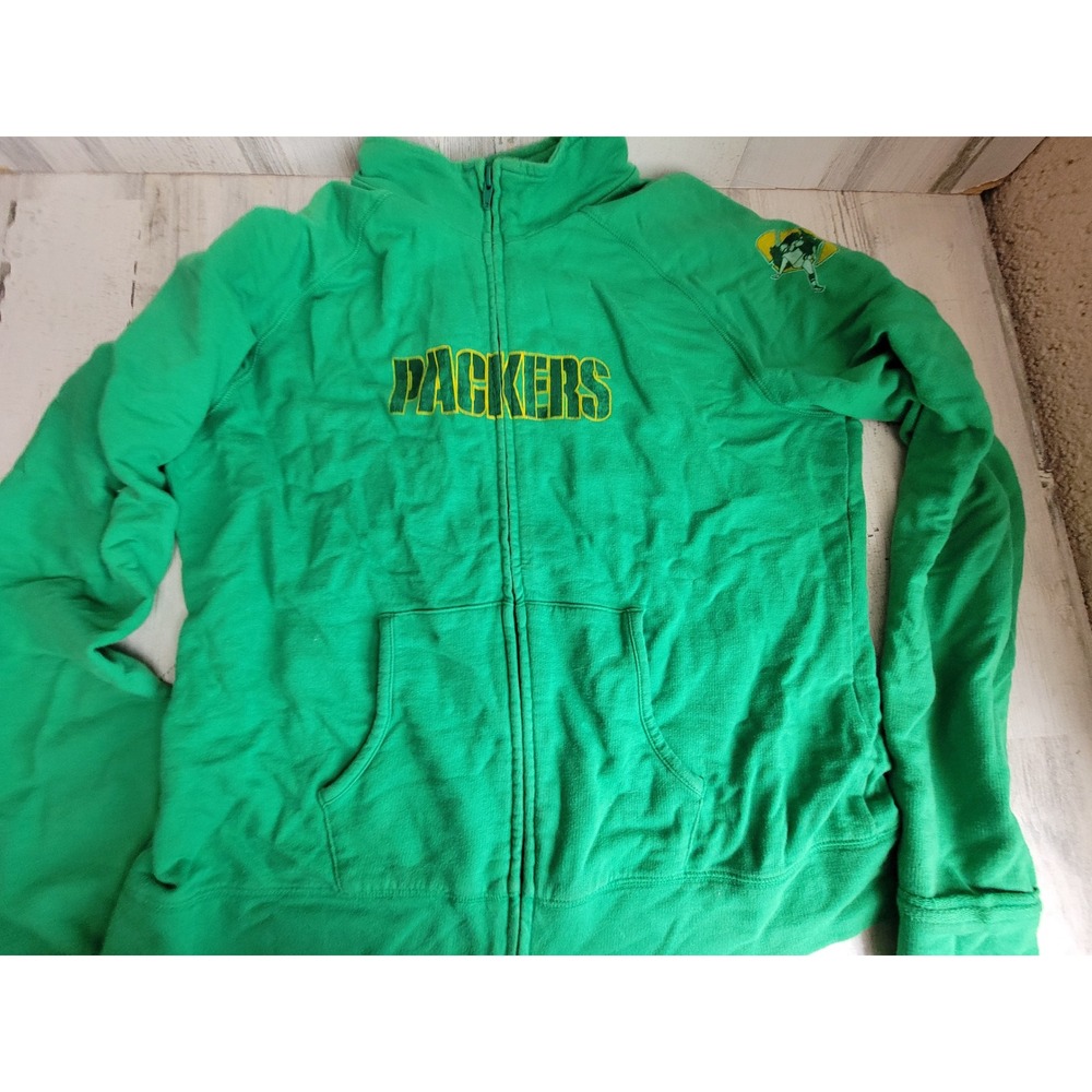 vintage Packers green women zip up XL light‎ jacket clothing football NFL